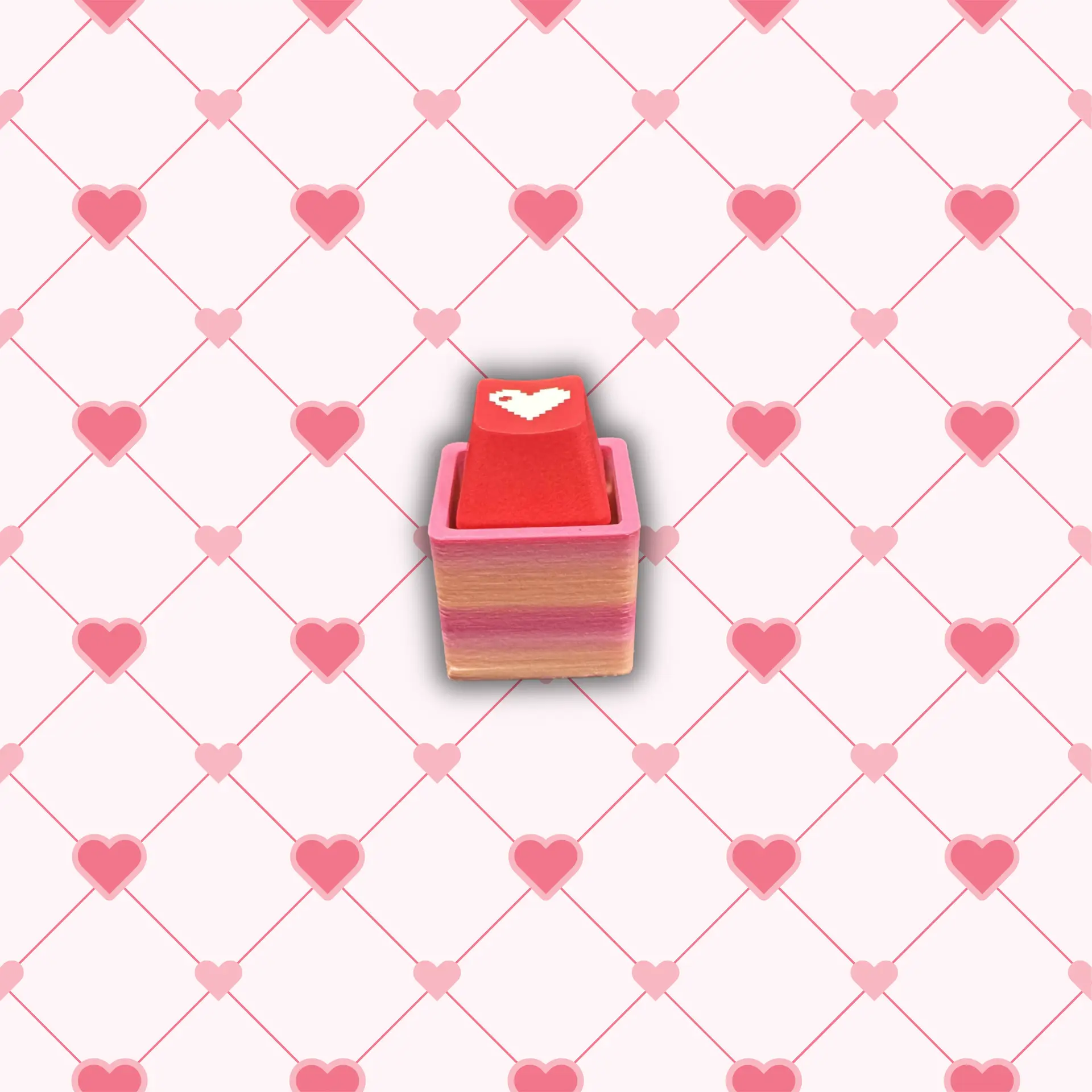 Heart Clickers with Orange and Pink Base - Image 3
