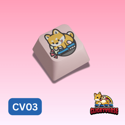 Clicky the Shiba Dog - Pink Keycap