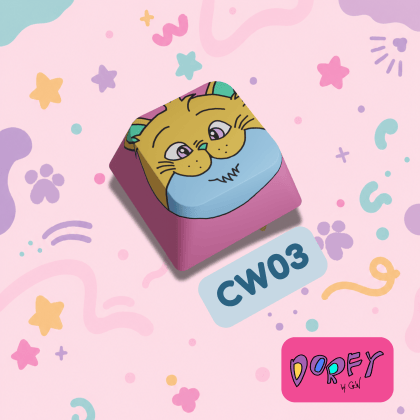 Cat Face 1 (Pink) - Keycap