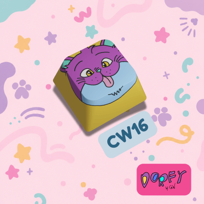 Cat Face 4 (Yellow) - Keycap